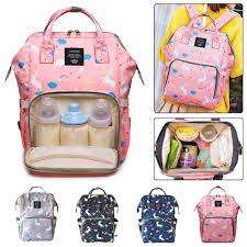 Diaper Bag Unicorn Multi-Function Waterproof Travel Backpack -  black colour