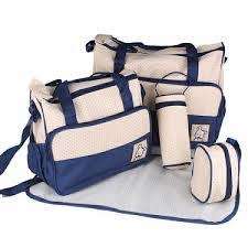 5 in 1 BABY DIAPER BAG( brown , red ,blue ,kaki  )