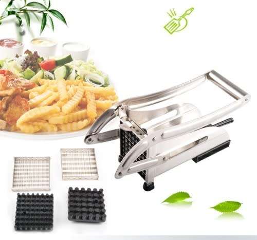 Potato Chipper Stainless Steel Vegetable Slicer French Fry Cutter Chopper Chips Tools