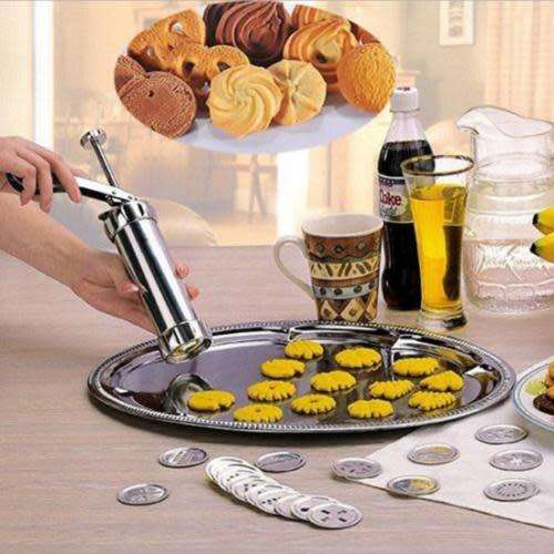 Biscuit Shaper Machine Cake Cutter Decorating Set 20Pcs Cookie Press Pump Machine