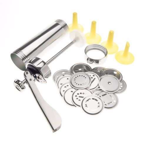 Biscuit Shaper Machine Cake Cutter Decorating Set 20Pcs Cookie Press Pump Machine