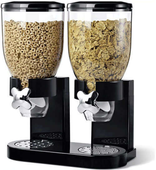 Double Cereal Dispenser Dry Food Storage Container Dispenser Machine