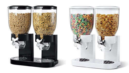Double Cereal Dispenser Dry Food Storage Container Dispenser Machine