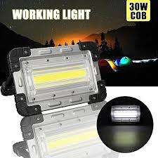30W COB Rechargeable Lamp Outdoor Camping Flood Light WITH 6PCS BATTERY