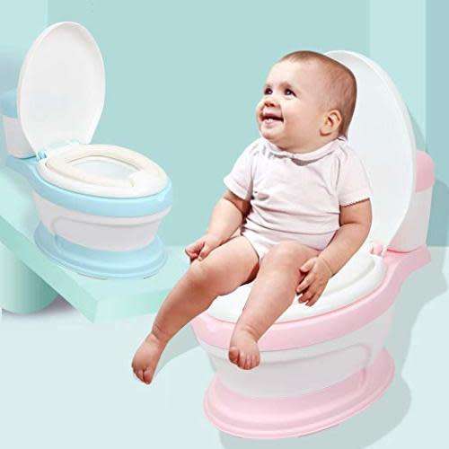 baby plastic toilet potty training seat with cover -  pink colour