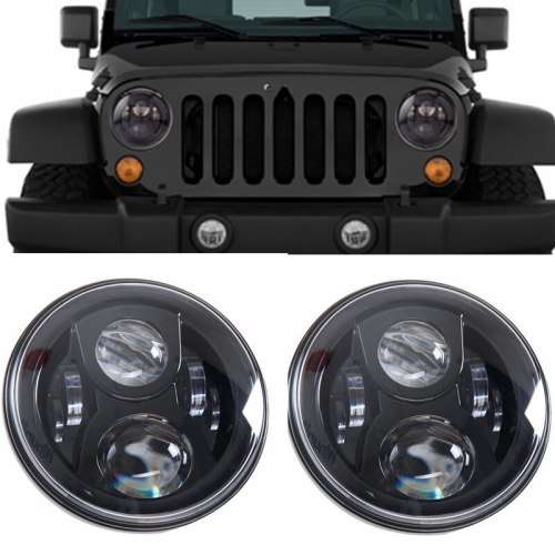 2pcs / pair  LED Projection Headlight Kit for Jeep Applications 7" Led Wrangler led headlights