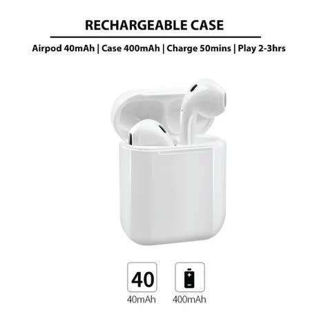 i12 TWS Wireless Bluetooth Ear Pods with Charging Box
