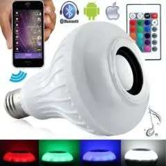 WIRELESS BLUETOOTH LED MUSIC SPEAKER BULB with remote