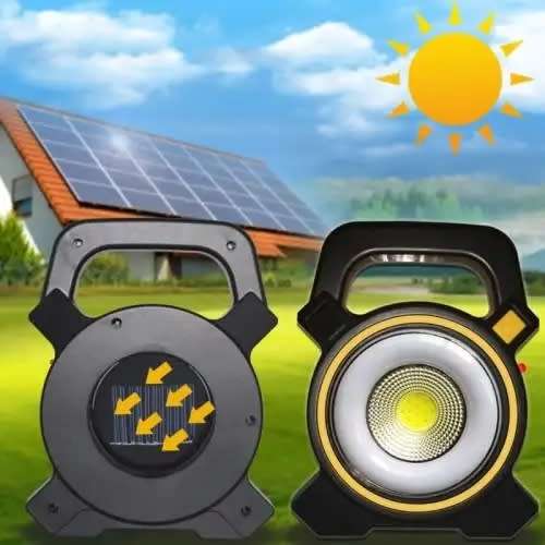 USB Rechargeable COB Work Lights with With Solar Panel