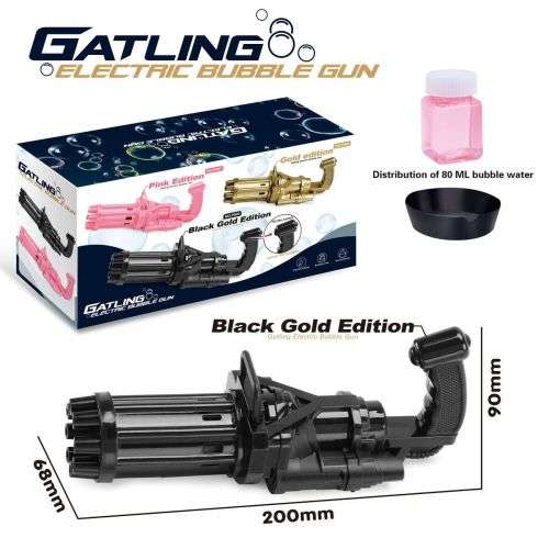 20cm 8 HOLE Gatling Electric Bubble Gun Machine -  mini size