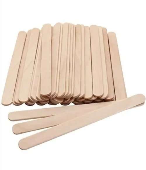 Wax Wooden Spatulas Hair Removal Wax Sticks 50 pieces