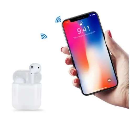 i12 TWS Wireless Bluetooth Ear Pods with Charging Box