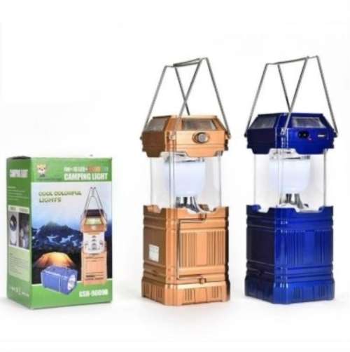 Solar Powered LED Camping Light with USB Interface