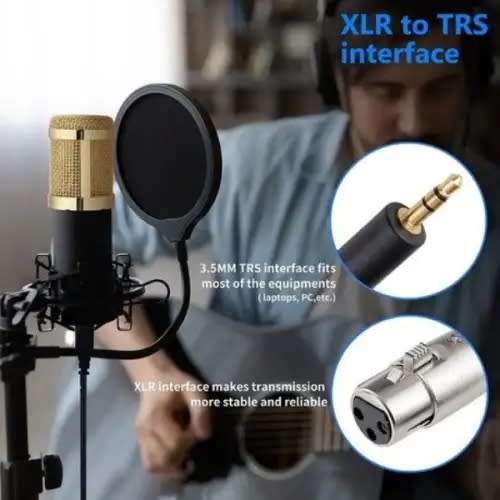 Professional Condenser Microphone With Sound Card