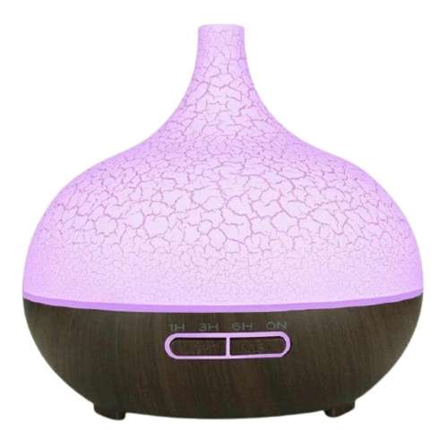 Home Office Aroma Air Humidifier Diffuser With 7 LED Color Options - Light Brown