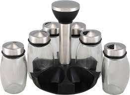 6Pcs Set Spice Rack Seasoning Bottle Holder Hole Switching Condiment Container