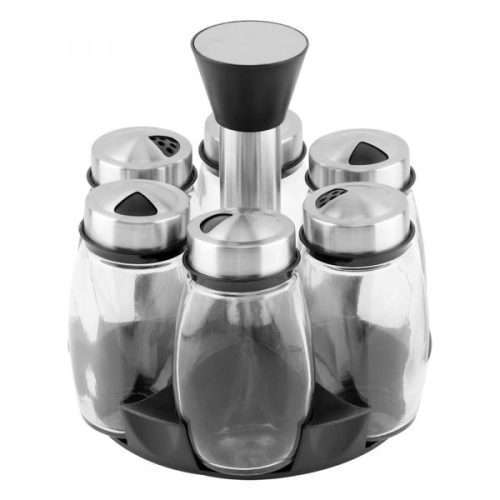 6Pcs Set Spice Rack Seasoning Bottle Holder Hole Switching Condiment Container