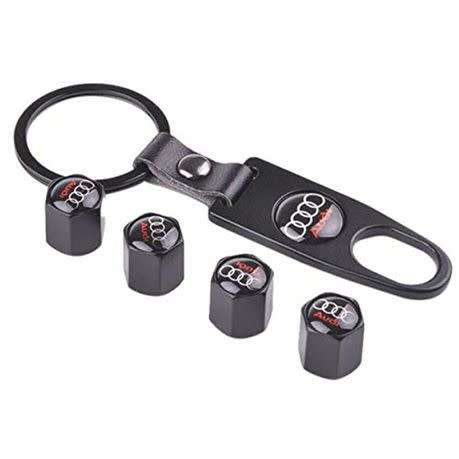 Fancy Tyre Valve Caps with Key Ring - AUDI