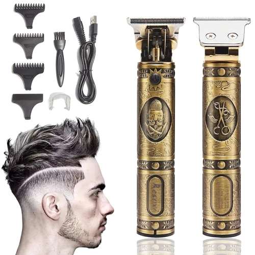 USB Rechargeable Baldheaded Hair Clipper Electric Hair Trimmer Cordless Shaver Trimmer 0mm Men Barbe