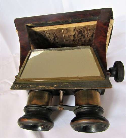 BOER WAR STEREOSCOPE WITH 76 BOER WAR CARDS, PLUS 49 WWI CARDS RARE!!!!!