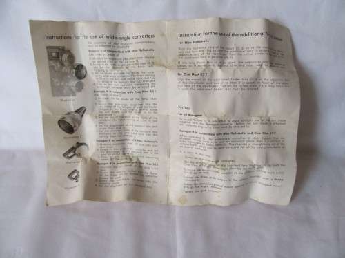Amazing 1950s German 8mm Nizo Heliomatic Cine camera, case pamphlet lenses etc VGC