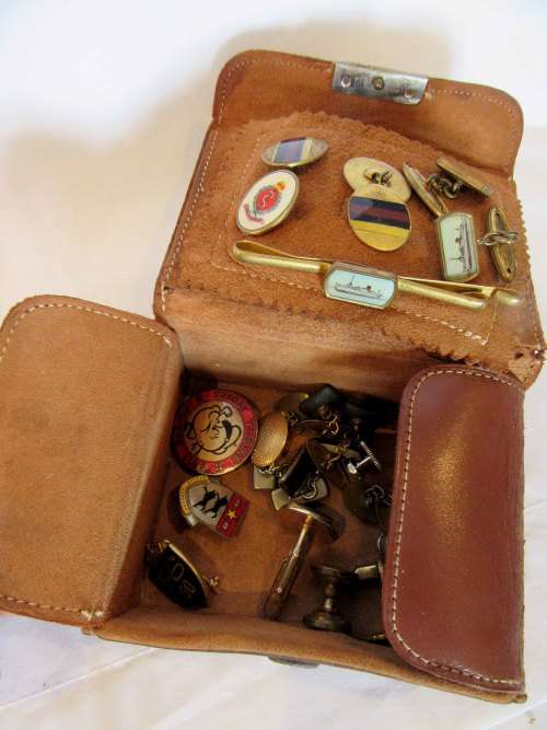 Interesting pieces, array of collectible cuff links, including rare shipping cuff links, tie clip!!!