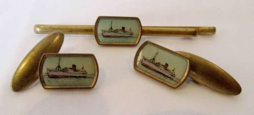 Interesting pieces, array of collectible cuff links, including rare shipping cuff links, tie clip!!!