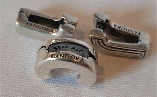 Unusual Genuine Pandora Sterling Silver 925s Ale Pendants modelled as Letters, Initials