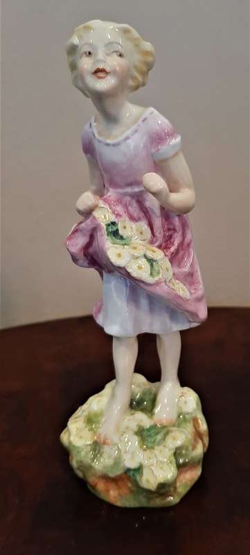 Royal Worcester Figure The First Cuckoo by Frieda Doughty Model #3082 No damages or repairs!