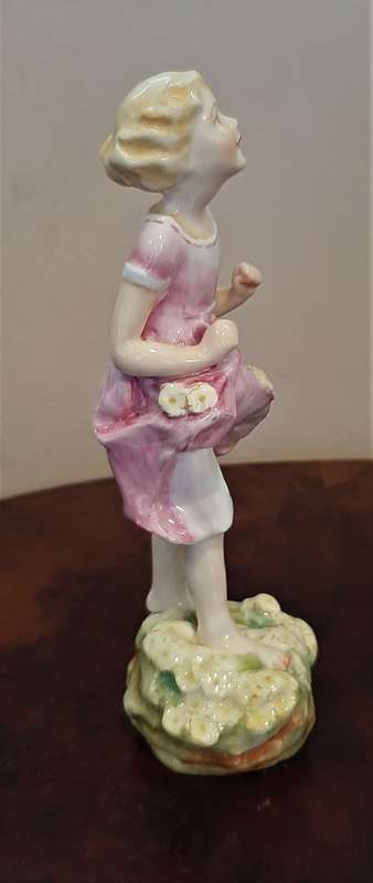 Royal Worcester Figure The First Cuckoo by Frieda Doughty Model #3082 No damages or repairs!