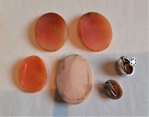 Selection of Antique/Vintage genuine shell cameos incl pair silver cameo earrings all for one bid!!!
