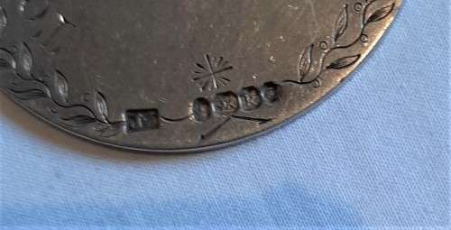 Interesting large solid silver Medallion Tolling School Surrey HM London 1865 36.3gr
