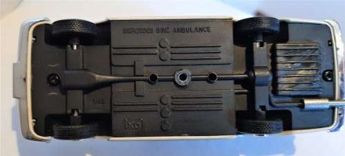 Two Die Cast Service vehicle Models of Ambulance. One is a Mercedes stationwagon + London Van VGC
