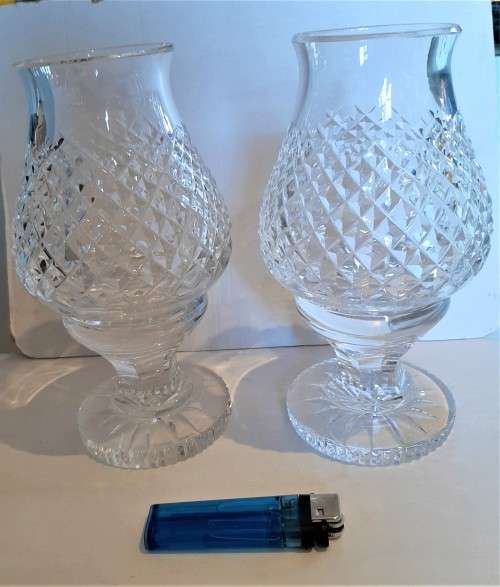AMAZING FIND-Waterford Crystal Tealite candle Stands in excellent condition, Etch Marked.