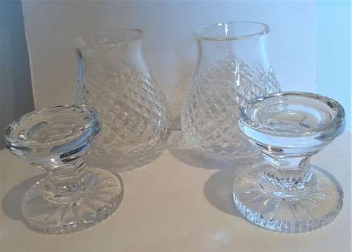 AMAZING FIND-Waterford Crystal Tealite candle Stands in excellent condition, Etch Marked.