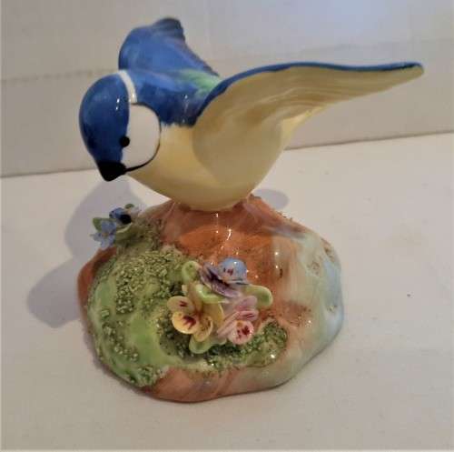 Seldom seen in this excellent condition-Denby China Blue Bird in flight on base.