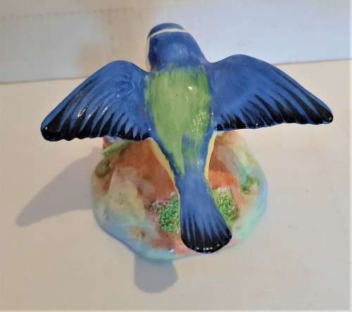 Seldom seen in this excellent condition-Denby China Blue Bird in flight on base.