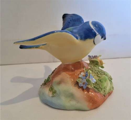 Seldom seen in this excellent condition-Denby China Blue Bird in flight on base.