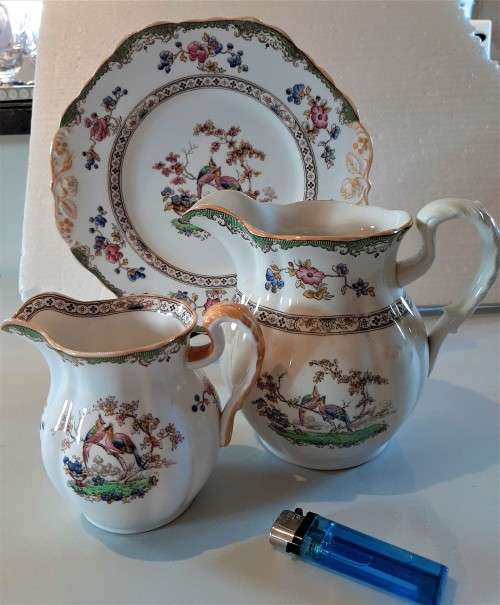 Vintage Spode Eden, Two large jugs and a cake plate, all for one bid.