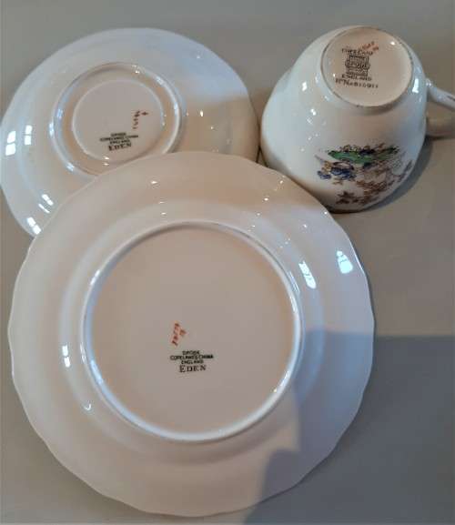 Vintage Spode Eden Pattern-4 Trios in excellent condition Bargain Price!!