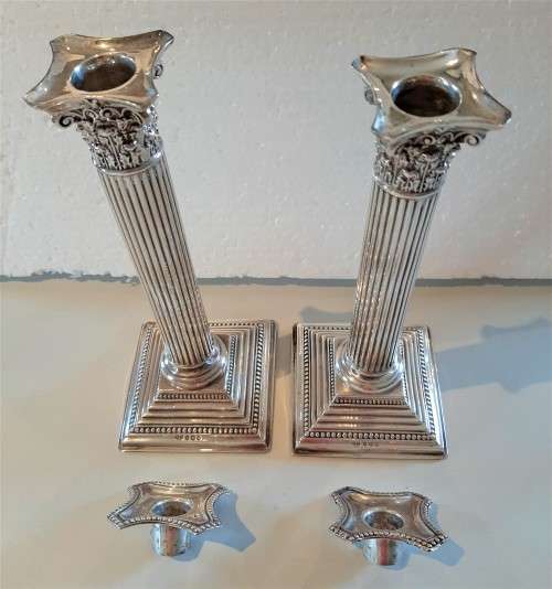 WOW what a find-Original solid hallmarked Sterling Silver Edwardian Corinthian Column CS