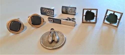 Impressive Vintage Retro 1960/70s snazzy quality designer style mens cuff links 21 pairs HIGH Value?