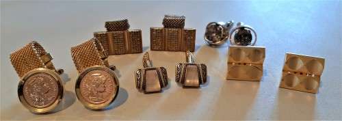 Impressive Vintage Retro 1960/70s snazzy quality designer style mens cuff links 21 pairs HIGH Value?