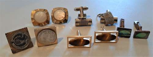 Impressive Vintage Retro 1960/70s snazzy quality designer style mens cuff links 21 pairs HIGH Value?