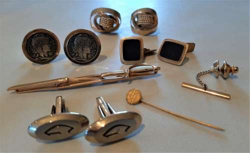 Impressive Vintage Retro 1960/70s snazzy quality designer style mens cuff links 21 pairs HIGH Value?