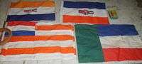 Collection of 4 small old SA Flag