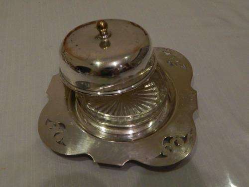 silver butter holder