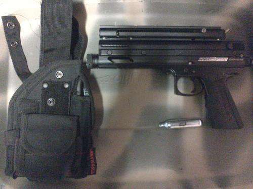 WARSENSOR ZUES G1 PISTOL AND TIPPMANN HOLSTER