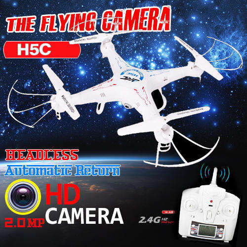 Quadcopter RC Drone JJRC H5C 2.4G 4CH 6-Axis with HD Camera - FREE DELIVERY WITHIN 5 DAYS!