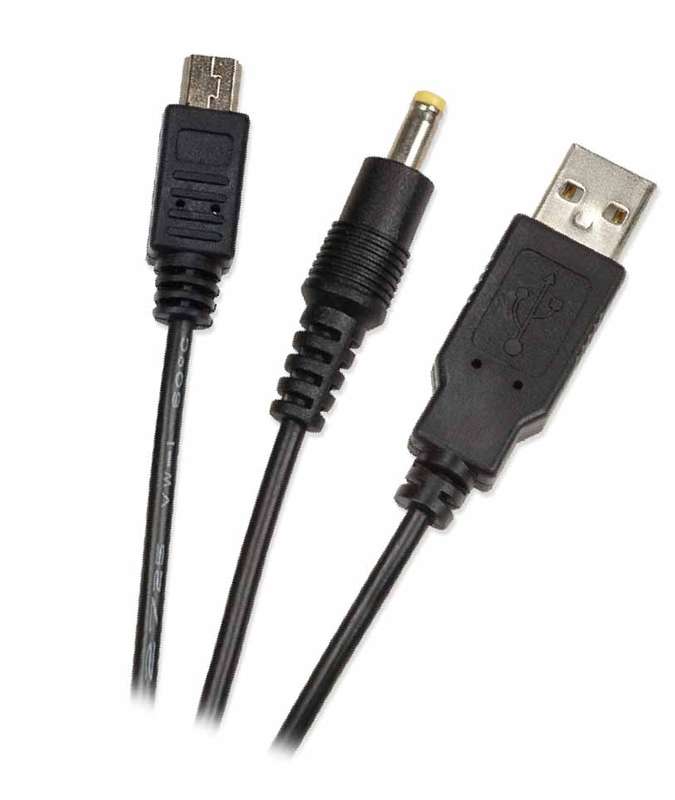 2 in 1 USB Data Charger Cable Fits Sony PSP